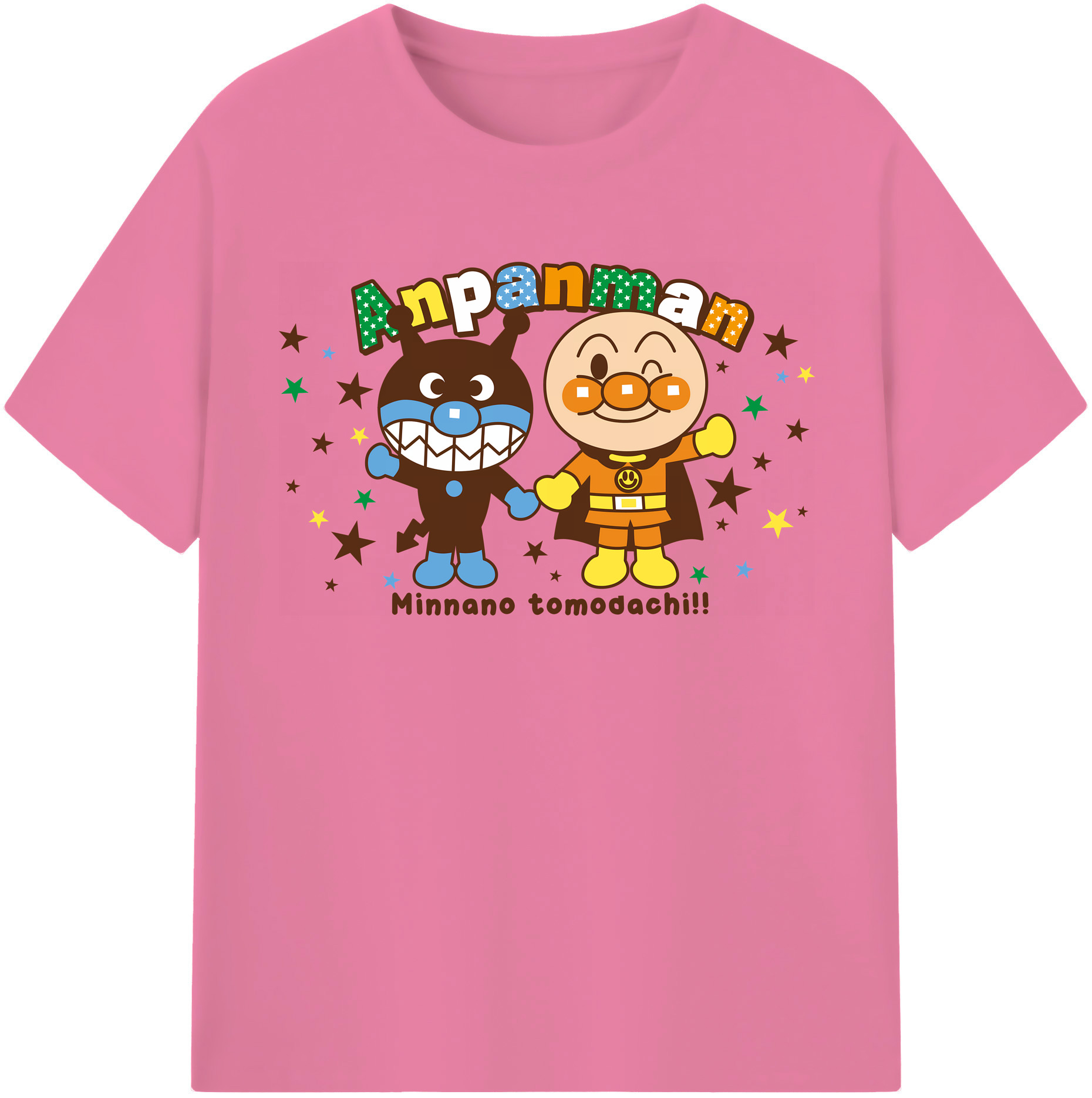 （画像用） アンパンマン Anpanman 綿100％半袖Tシャツ（フロントプリント）